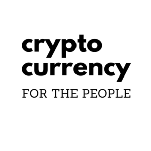 Cryptocurrency logo centered White